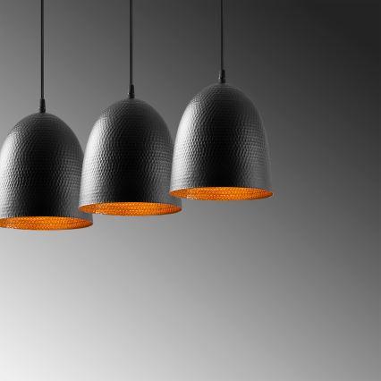 Полилей на кабел TATTOO 3xE27/40W/230V черен