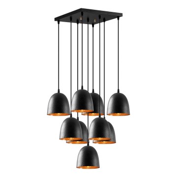 Полилей на кабел TATTOO 9xE27/40W/230V черен