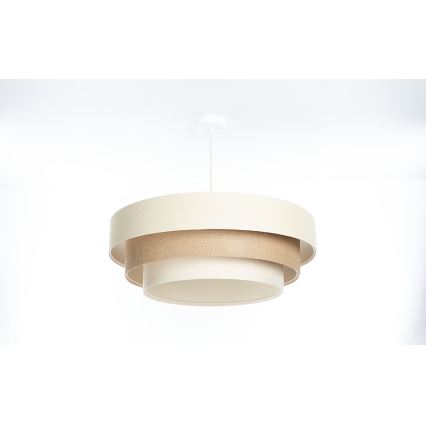 Полилей на кабел TRINITI 1xE27/60W/230V Ø 40 см кремав/бежов