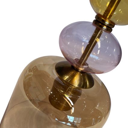 Полилей на кабел TROPEA 1xE27/15W/230V черен/димно бежов/розов