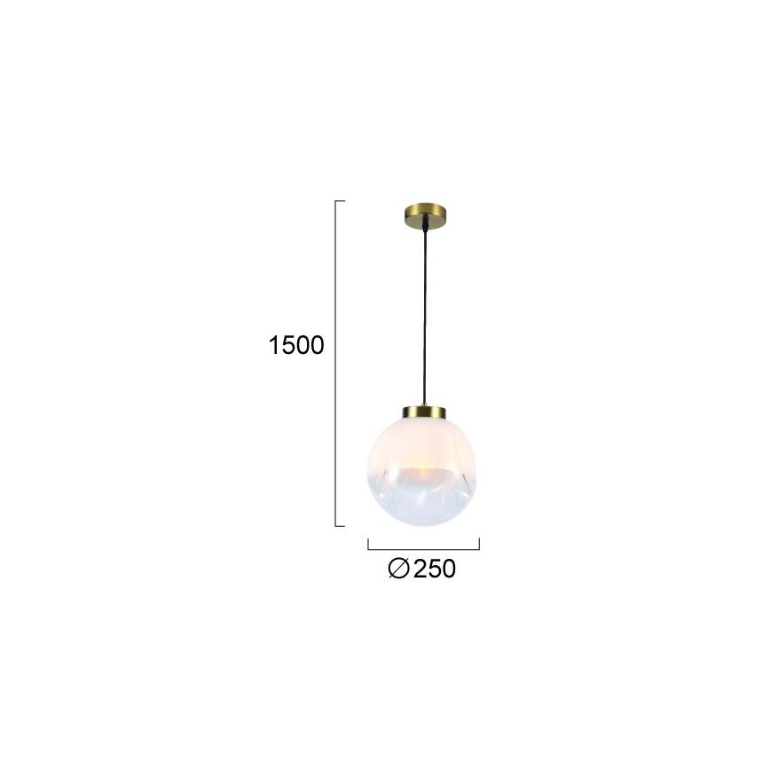 Полилей на кабел VANA 1xE27/40W/230V бял/златен