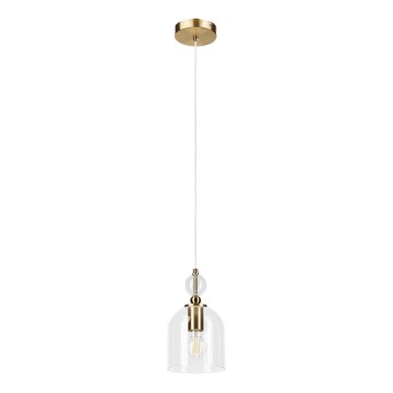 Полилей на кабел VELARE 1xE27/15W/230V златист/прозрачен