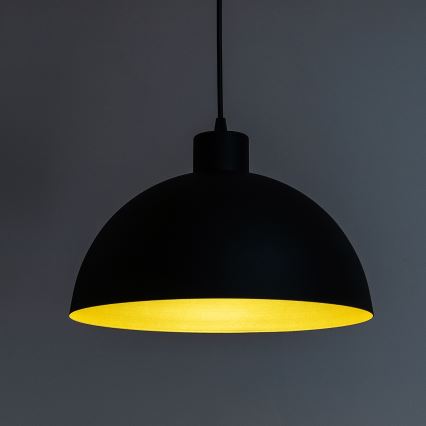 Полилей на кабел VESPER 1xE27/15W/230 Ø 18 см черно/златисто