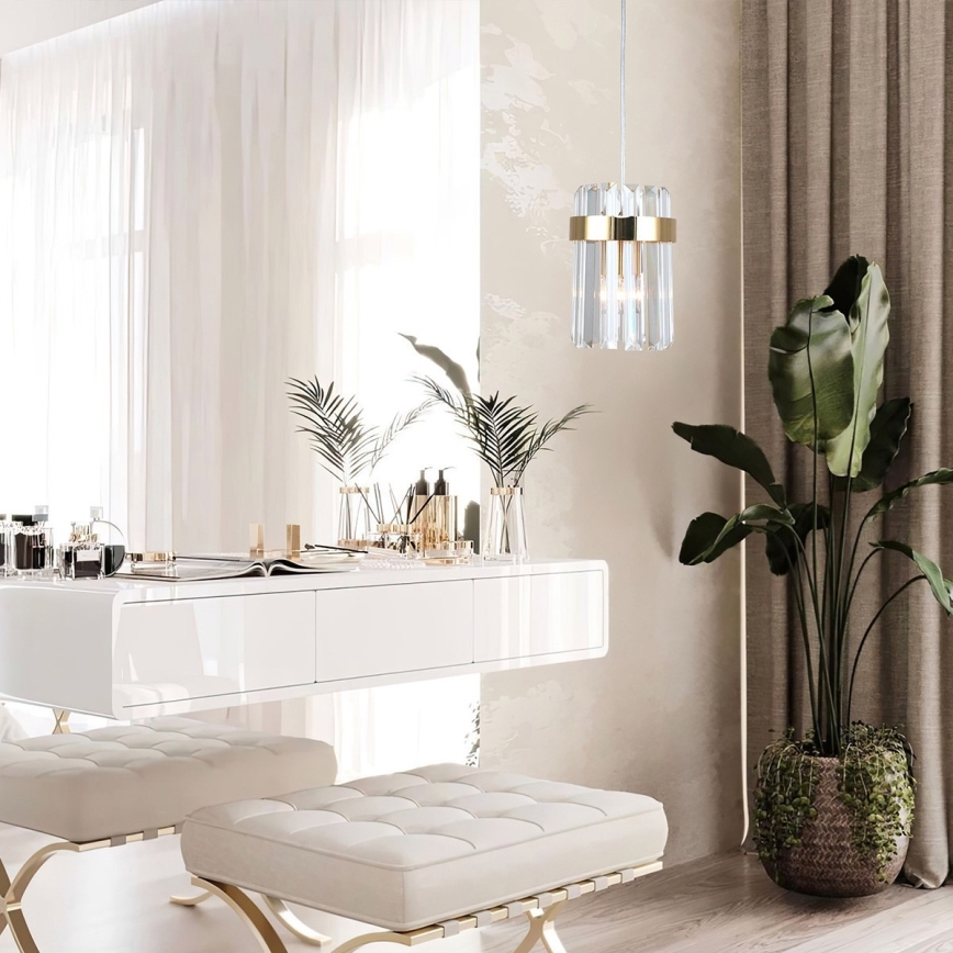 Полилей на кабел VETRO 1xE14/10W/230V златен