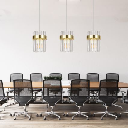 Полилей на кабел VETRO 3xE14/10W/230V златен