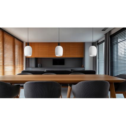 Полилей на кабел WOLKEN 1xE27/40W/230V бял/черен