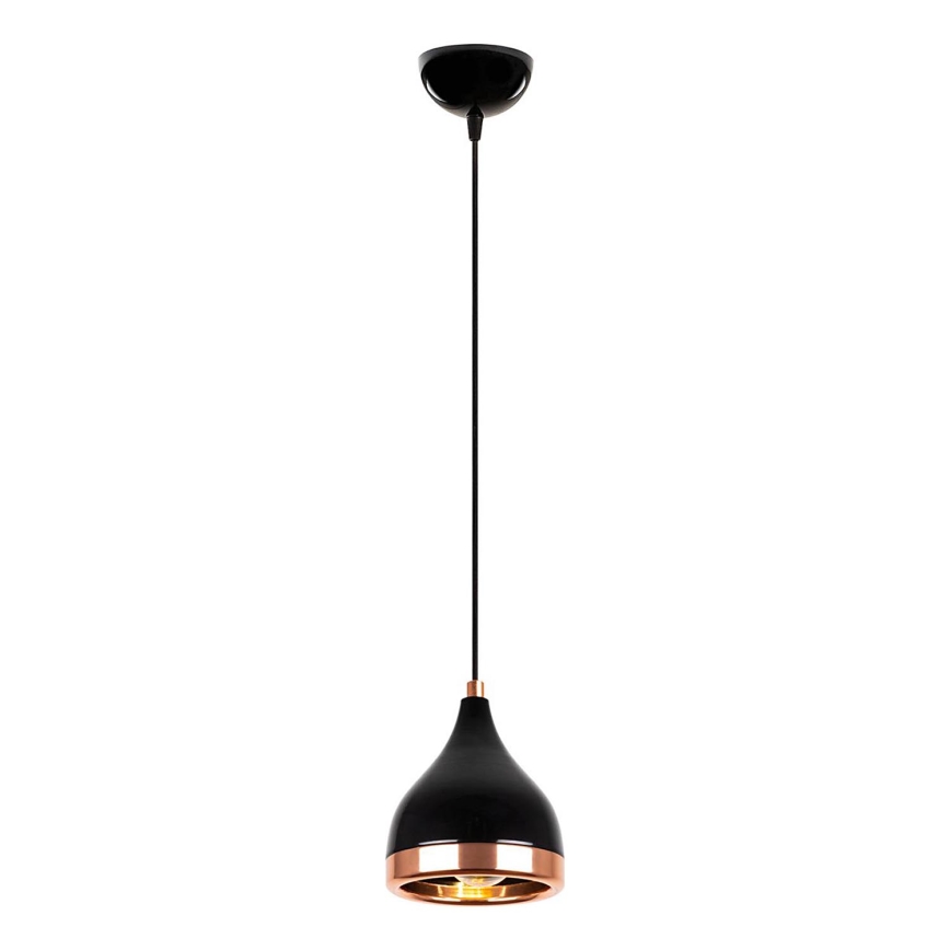 Полилей на кабел YILDO 1xE27/40W/230V черен/меден