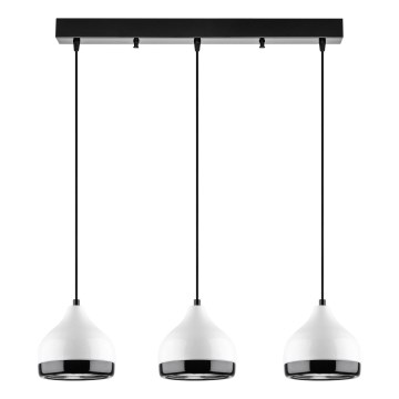 Полилей на кабел YILDO 3xE27/40W/230V бял/черен