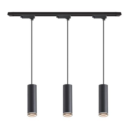 Полилей на кабел за релсова система PIPE 3xGU10/10W/230V черен