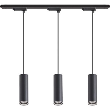 Полилей на кабел за релсова система PIPE 3xGU10/10W/230V черен