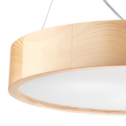 Полилей на кабел NATURAL 3xE27/60W/230V ? 47 см борова дървесина