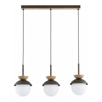 Полилей REMKE на кабел 3xE14/10W/230V, кафяв