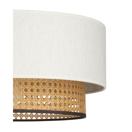 Полилей с окачване на кабел NATIA 1xE27/60W/230V Ø 45 см бял/кафяв