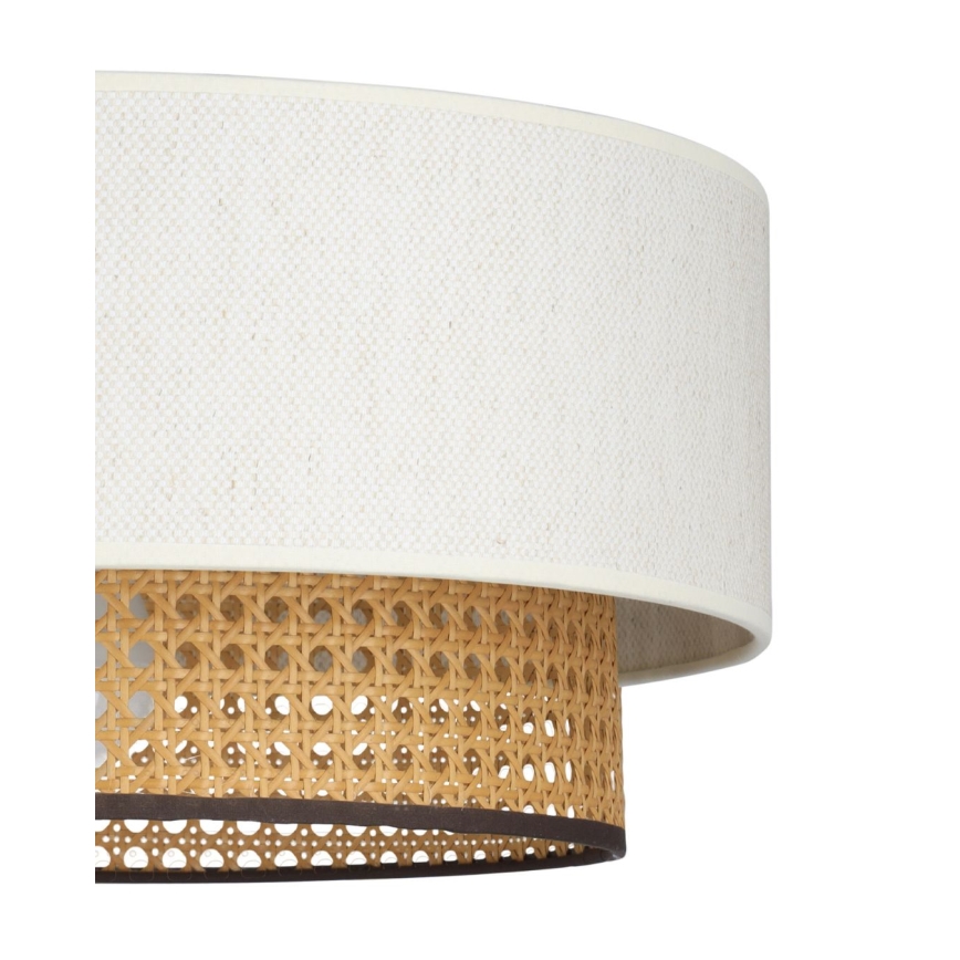 Полилей с окачване на кабел NATIA 1xE27/60W/230V Ø 45 см бял/кафяв