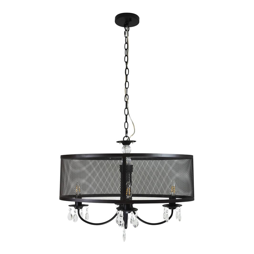 Полилей с верига BRESSO 4xE14/12W/230V черен