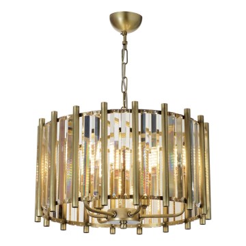 Полилей с верига CRYSTALLINE 6xE14/40W/230V месинг