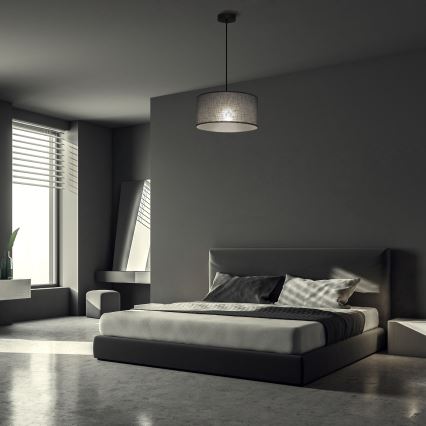 Полилей с кабел ALBA 1xE27/15W/230V, с диаметър 40 см, сив