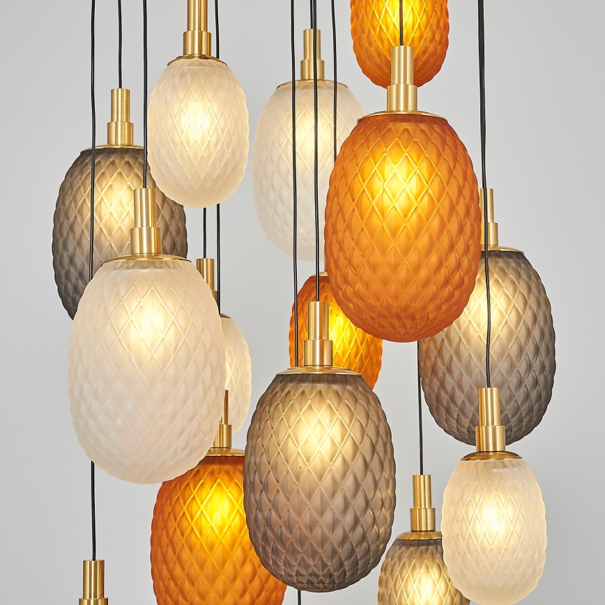 Полилей с кабел CACTUS 16xG9/5W/230V меден/сив/бял