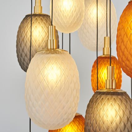 Полилей с кабел CACTUS 16xG9/5W/230V меден/сив/бял