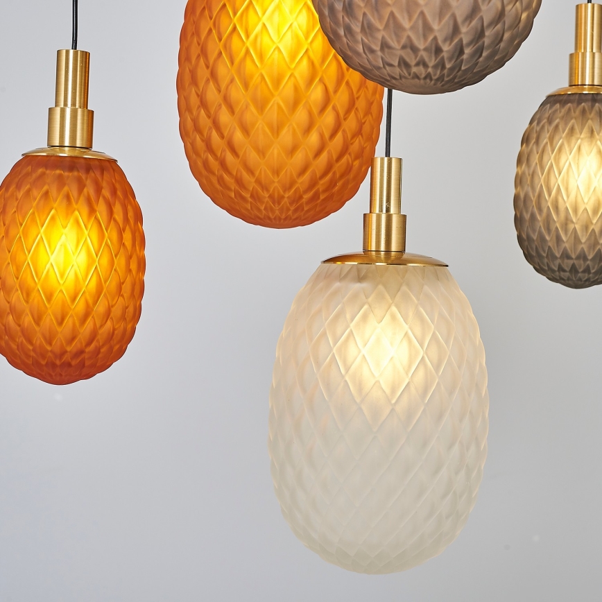 Полилей с кабел CACTUS 16xG9/5W/230V меден/сив/бял