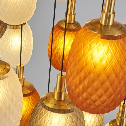 Полилей с кабел CACTUS 16xG9/5W/230V меден/сив/бял