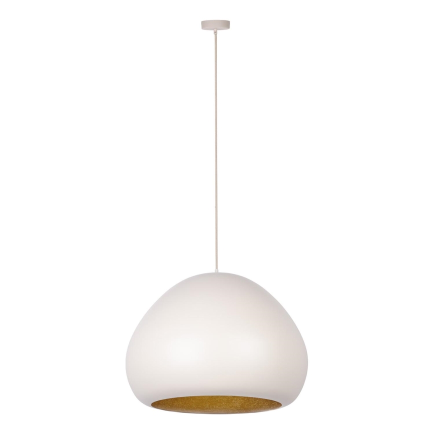 Полилей с кабел LAVA 1xE27/15W/230V кремаво/златисто