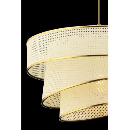 Полилей с кабелно окачване COUPER 1xE27/60W/230V бял/златист