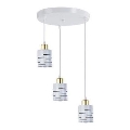 Полилей с кабелно окачване ELEN 3xE27/35W/230V, диаметър 29 см, бял/златен