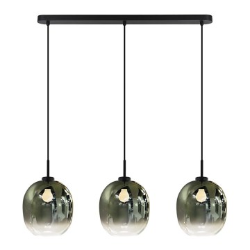 Полилей с кабелно окачване MIRROR 3xE27/14W/230V димно черен