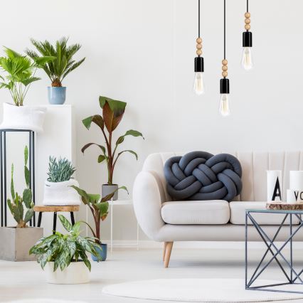 Полилей на кабел SIMON 3xE27/60W/230V бук