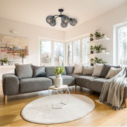 Полилей SOFIA 5xE27/60W/230V черен