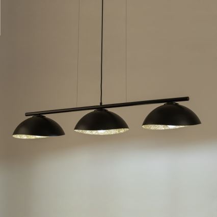 Полилей на кабел SOLAR 3xE27/60W/230V черен