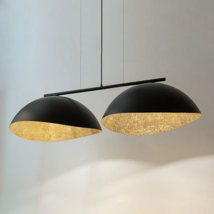 Полилей на кабел SOLAR 2xE27/60W/230V черен