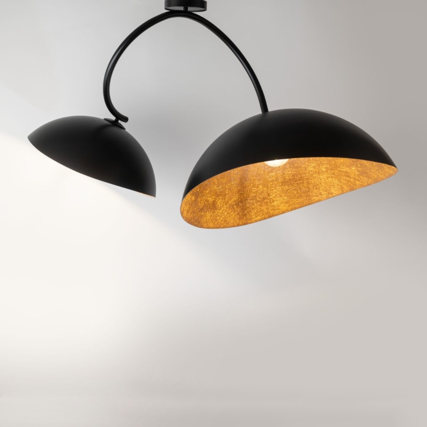 Полилей на прът SPACE 2xE27/60W/230V черен/мед