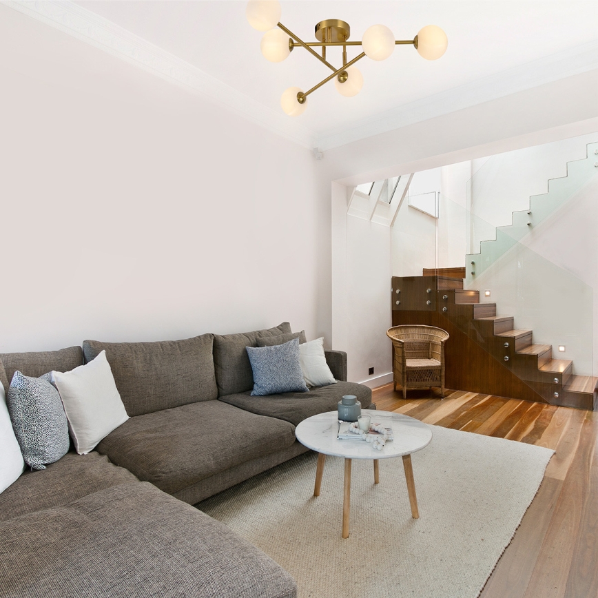 Полилей тип плафон DORADO 6xG9/28W/230V, златен