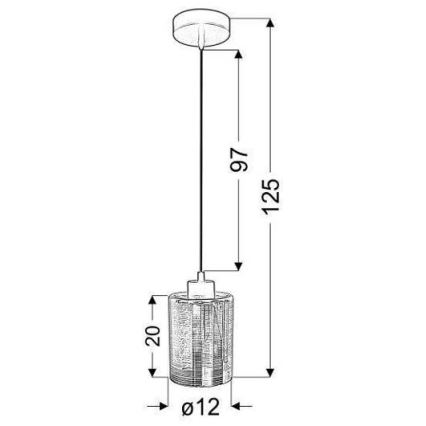 Полилей висящ на кабел COX 1xE27/60W/230V