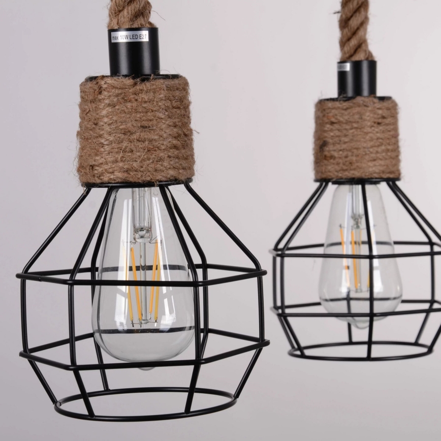 Полилей висящ на кабел ROPE ALEGRA 4xE27/10W/230V