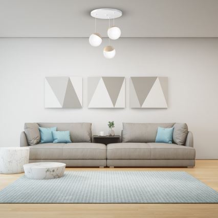 Полилей висящ на кабел SFERA WOOD 3xE14/40W/230V