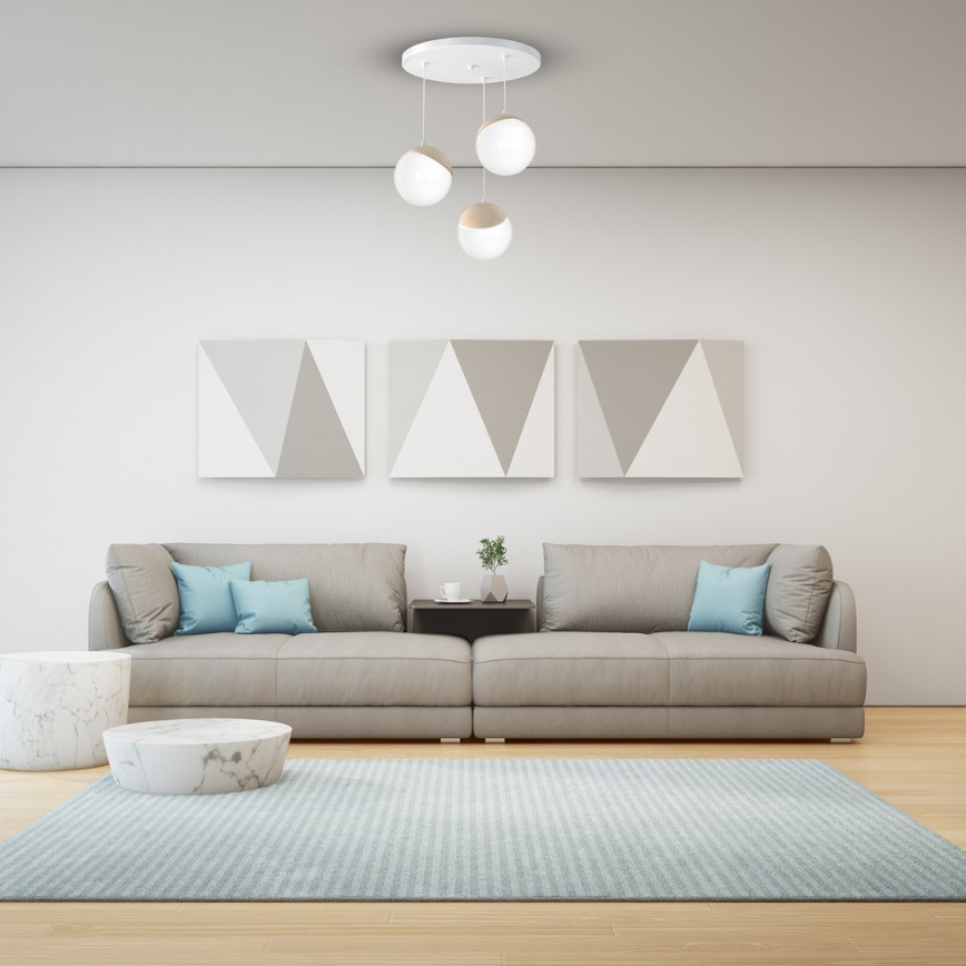 Полилей висящ на кабел SFERA WOOD 3xE14/40W/230V