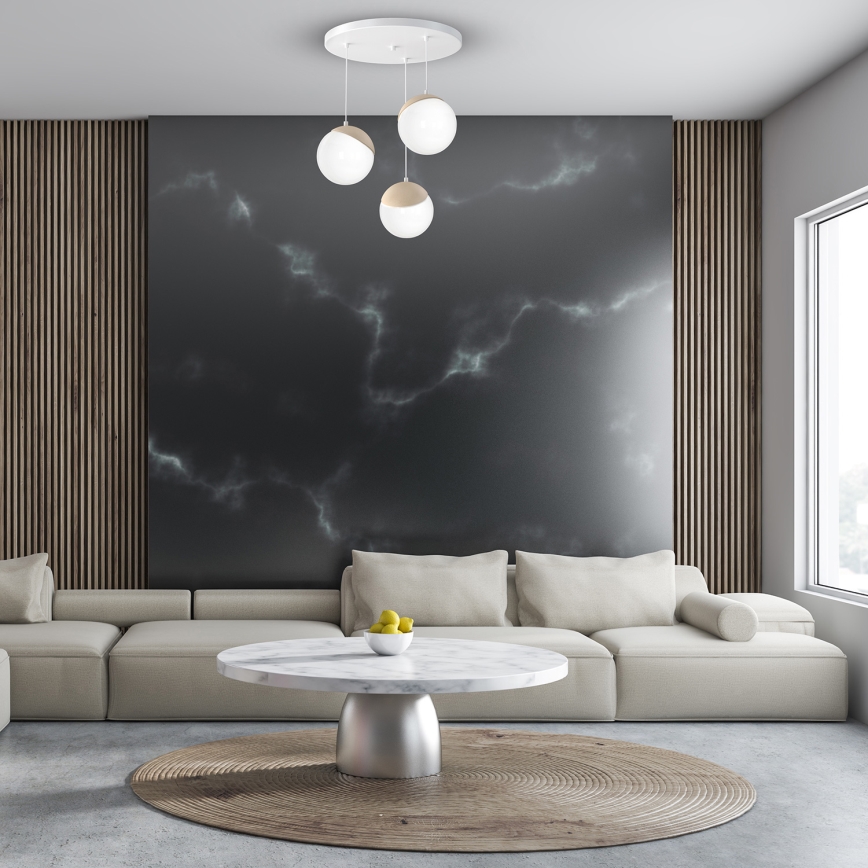Полилей висящ на кабел SFERA WOOD 3xE14/40W/230V