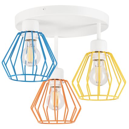 Полилей за директен монтаж AUDREY 3xE27/60W/230V многоцветен