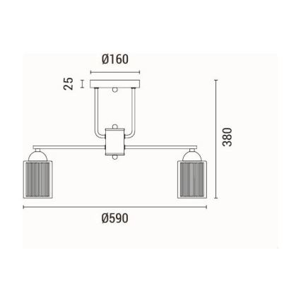 Полилей за повърхностен монтаж 3xE27/60W/230V