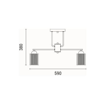 Полилей за повърхностен монтаж 5xE27/60W/230V