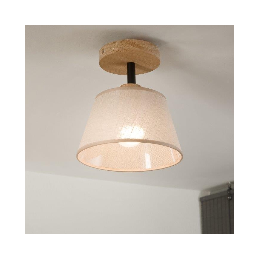 Полилей за повърхностен монтаж ANTONIO 1xE14/60W/230V бежов/дъб