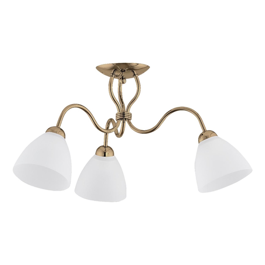 Полилей за повърхностен монтаж ARIEL 3xE27/15W/230V златист