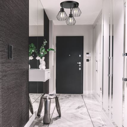 Полилей за повърхностен монтаж AUDREY 3xE27/60W/230V черен