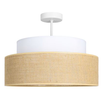 Полилей за повърхностен монтаж BOHO 1xE27/60W/230V бял/бежов