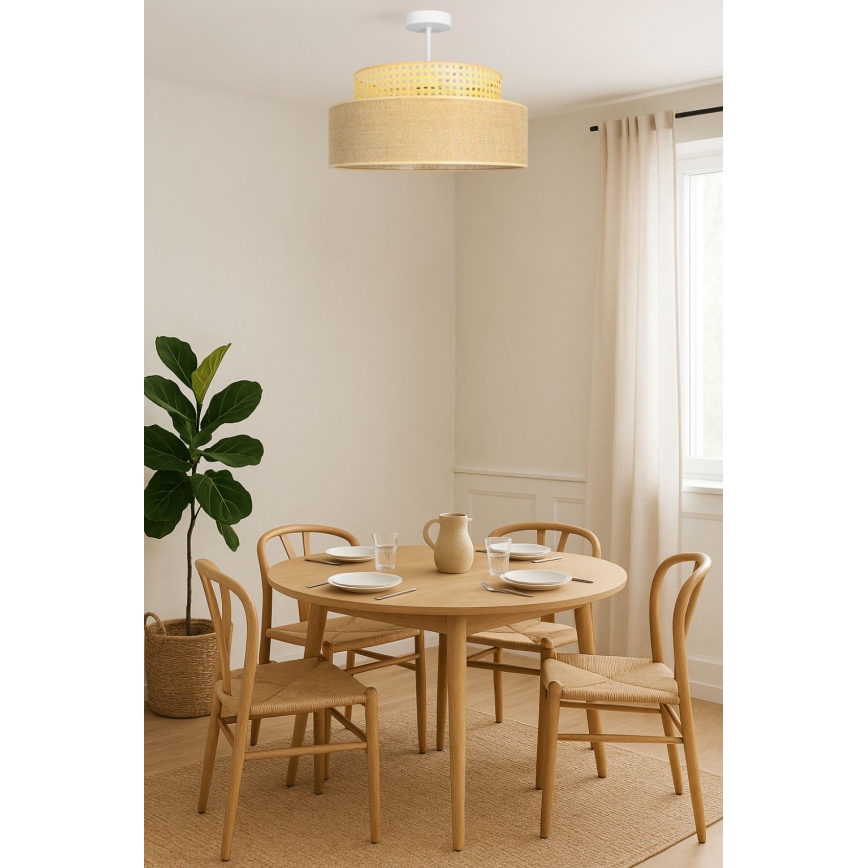 Полилей за повърхностен монтаж BOHO 1xE27/60W/230V ратан