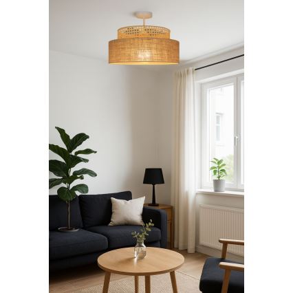 Полилей за повърхностен монтаж BOHO 1xE27/60W/230V ратан