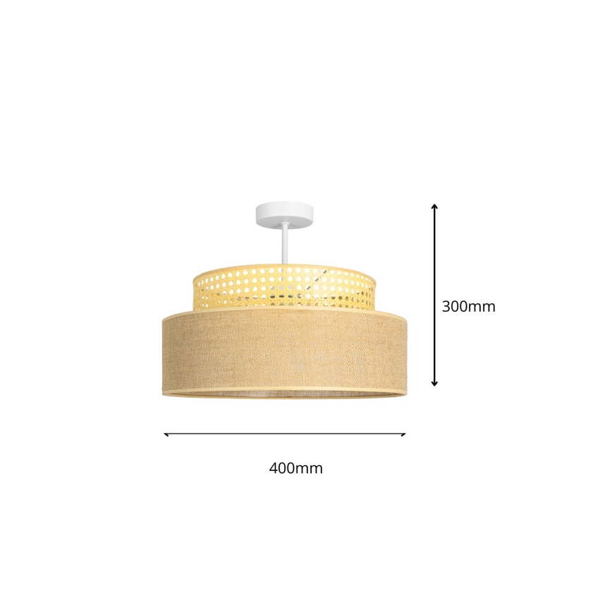 Полилей за повърхностен монтаж BOHO 1xE27/60W/230V ратан